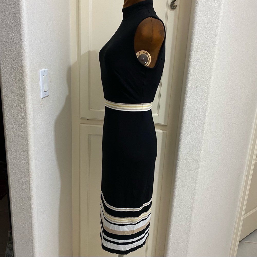 White House Black Market
Women's Mock Neck Striped
Sheath Dress Size O EUC - Picture 4 of 7